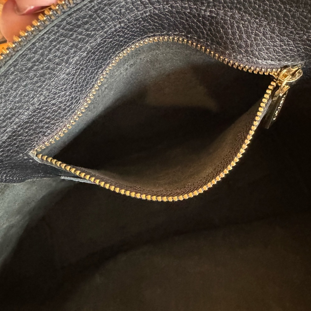 Leather Tote with Suede Insert - Picture 14 of 16